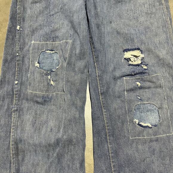 Vintage 60s Wrangler Blue Bell Dark Sanforized Jeans 26x31 - Picture 2 of 8
